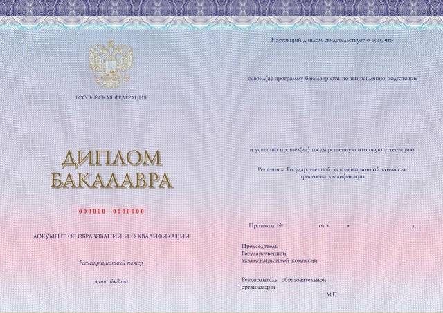 Образец диплома бакалавра государственного образца с приложением и оценками